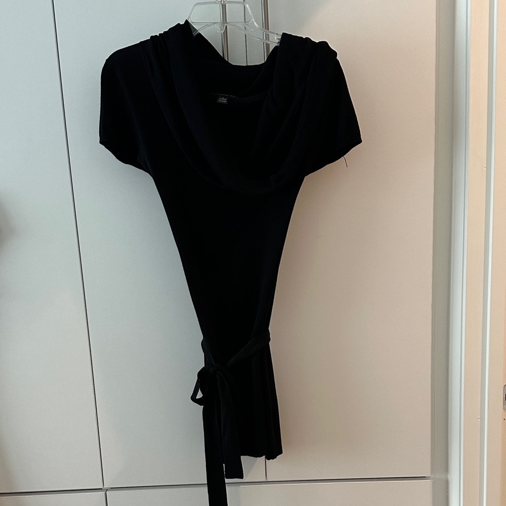 INC International Concepts Black Cowl Neck Sweater